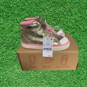 Last Pair NWT- See Kai Run-Belmont II-Gold Shine Hightop Sneaker Size 8